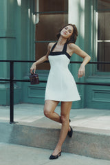 Cara Kontrast Takım Elbise Mini Elbise - Siyah/Beyaz