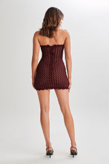 Amadea Dantel Mini Elbise - Erik