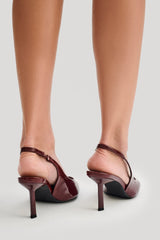 Dasha Askılı Topuklu Ayakkabı - Kiraz Kırmızısı