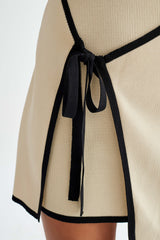 Rian Straplez Örme Mini Elbise - Krem