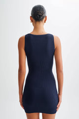 Sawyer Örgü Mini Elbise - Lacivert