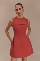 Winona Kesimli Mini Elbise - Chilli