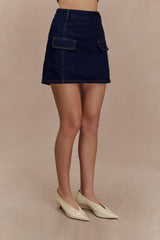 Rosalyn Mini Denim Şort - İndigo Mavi