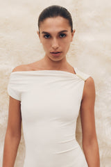 Kinsley Slinky Uzun Elbise (Donanımlı) - Fildişi