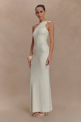 Teneika Tığ Örgü Uzun Elbise - Fildişi