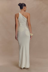 Teneika Tığ Örgü Uzun Elbise - Fildişi