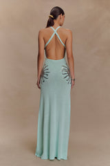 Ellington Payetli Örgü Uzun Elbise - Lagoon