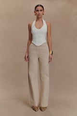 Rayne Geniş Paça Kot Pantolon - Taş Yıkama