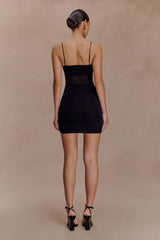 Maryk File Mini Elbise - Siyah