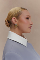 Felicity Karışık Metal Oval Küpeler - Altın