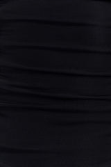 Mattea Slinky Ve File Maxi Elbise Eşarplı - Siyah