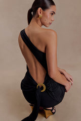 Claudette Slinky Mini Elbise (Donanımlı) - Siyah