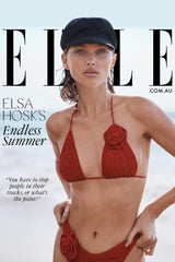 Verali Rose Tığ İşi Bikini Üstü - Kırmızı