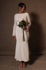 Tarna Slinky Balık Kuyruğu Uzun Elbise - Fildişi