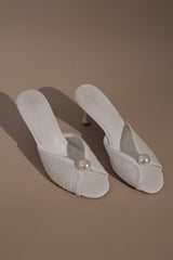 Reena İnci Örgü Terlik - Fildişi