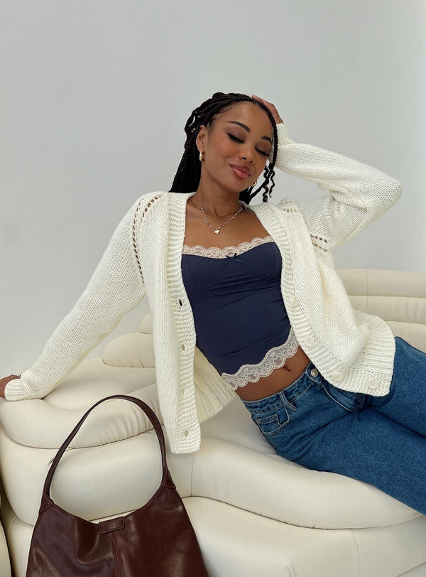 Tivas Cardigan Krem