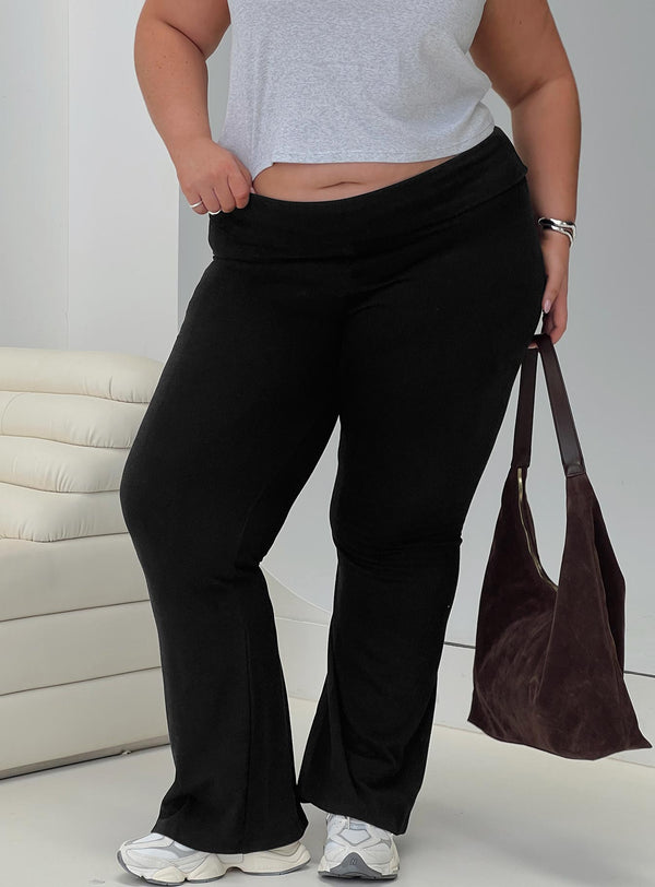 Hareket Yoga Pantolonu Siyah Eğri
