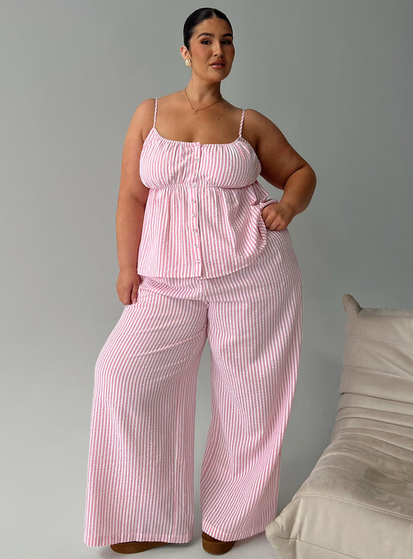 Cassini Set Pembe Çizgili Eğri