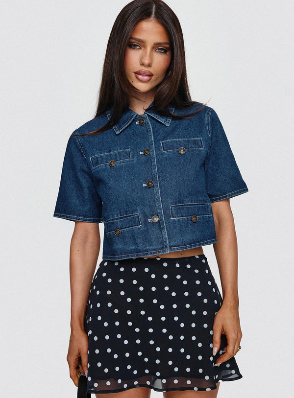 Halston Denim Üst Mavi Kot