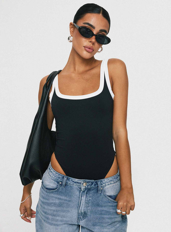 Astrea Bodysuit Siyah / Beyaz