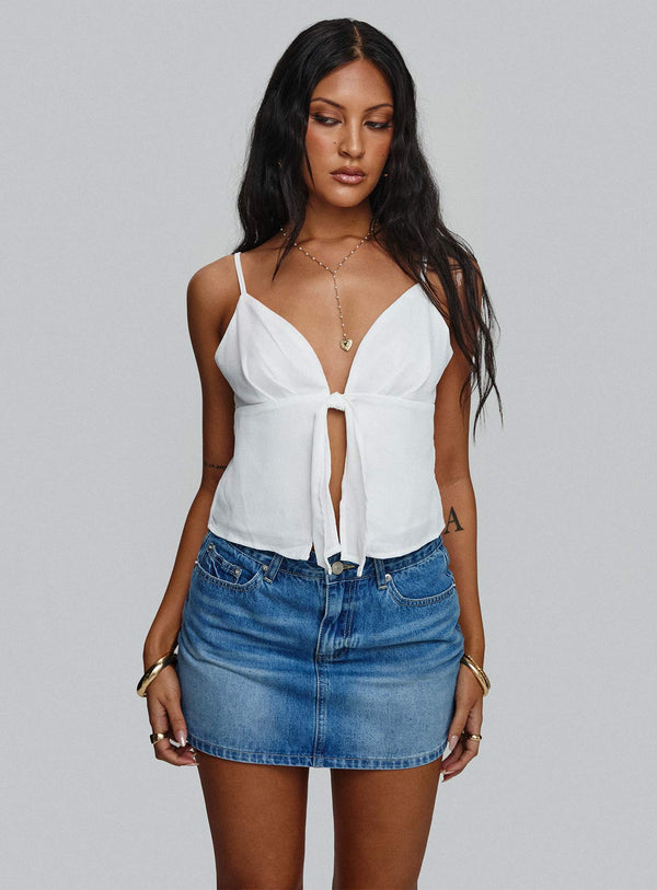 Paulette Denim Mini Etek Açık Yıkama