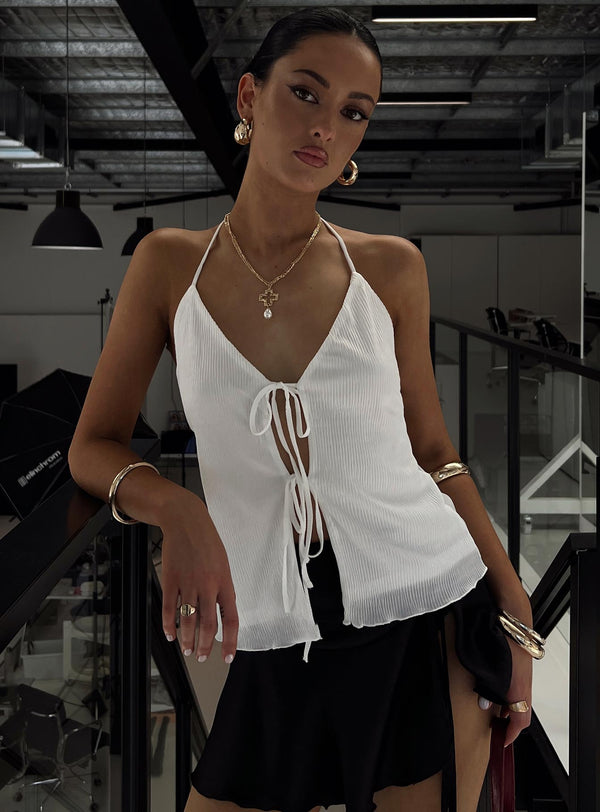 Claresa Halter Üst Beyaz