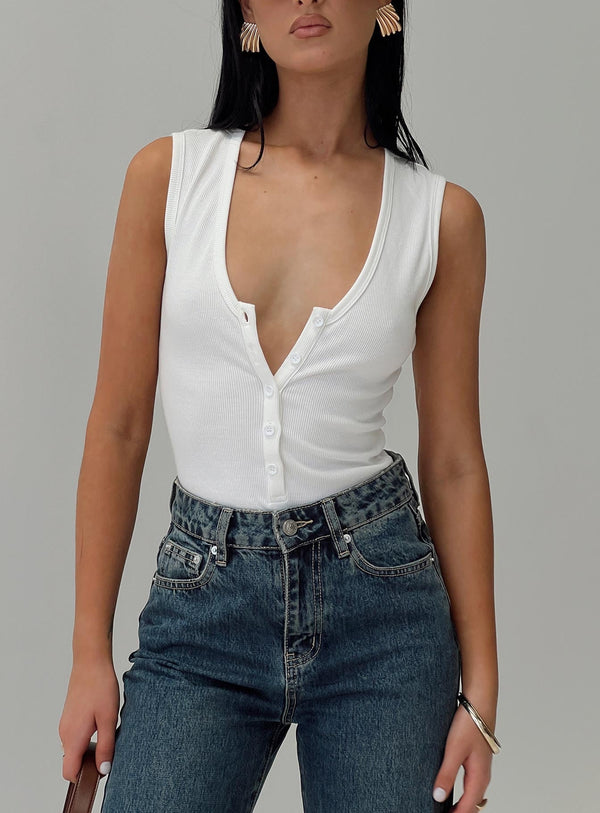 Avahlee Bodysuit Beyaz