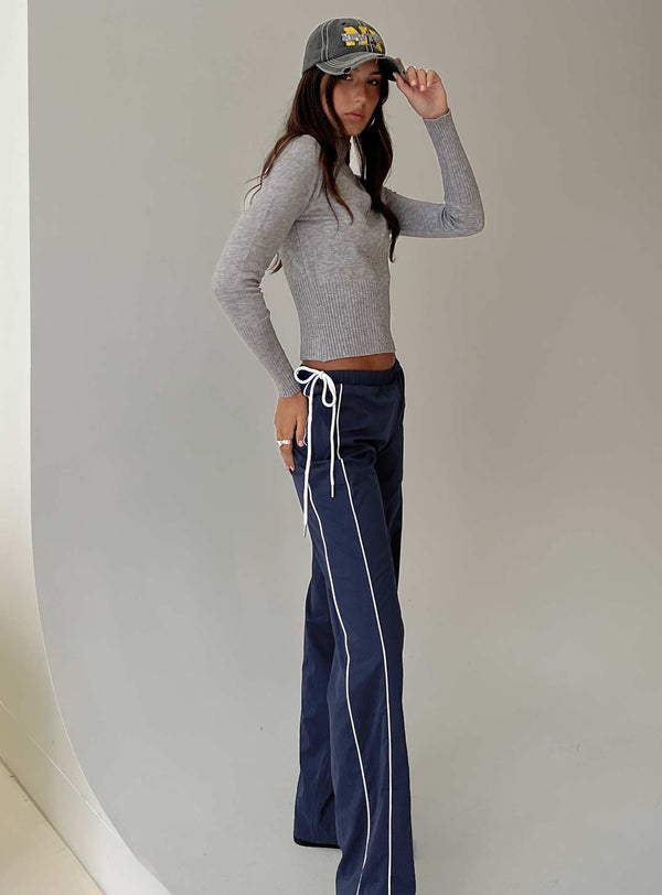 Jaycie Tie Side Track Pantolon Lacivert
