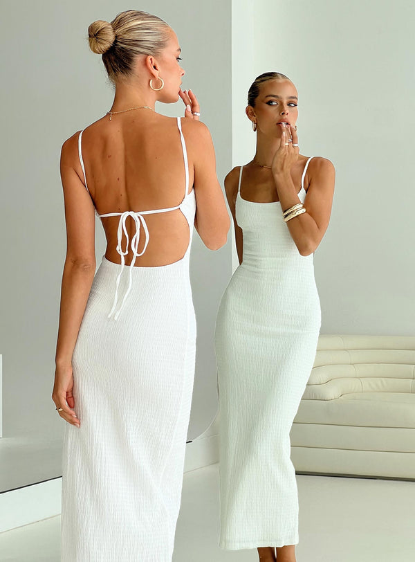 Elestria Maxi Elbise Beyaz