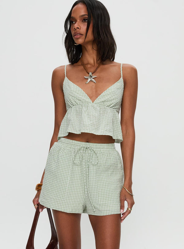 Lille Set Yeşil Gingham