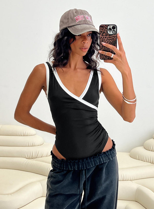 Fiorah Bodysuit Siyah / Beyaz