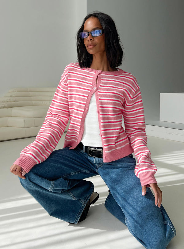Heavenly Dream Cardigan Pembe Çizgili