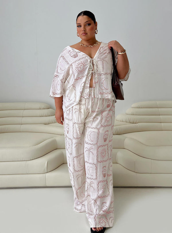 Sun Dream Pantolon Krem / Çok Eğri