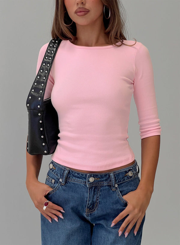 Elaia 3/4 Kollu Üst Pembe
