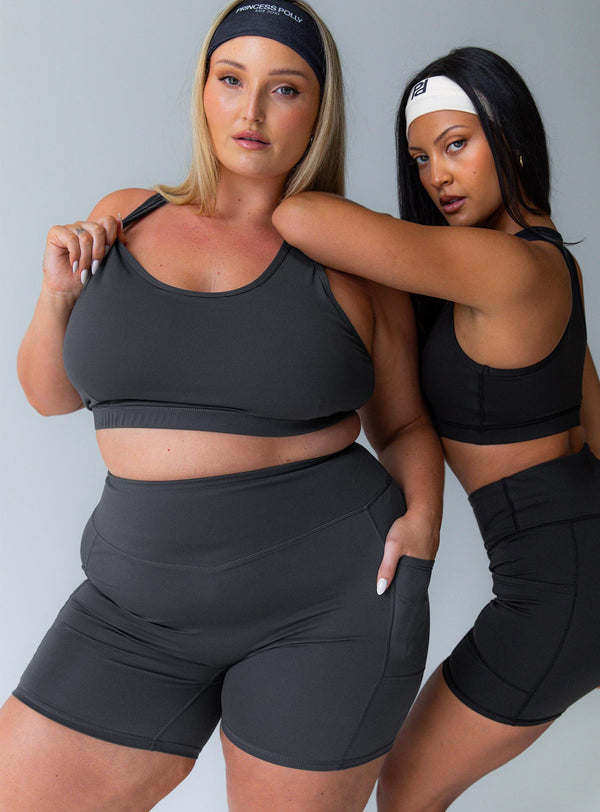 Conquer Activewear Şort Gri Curve