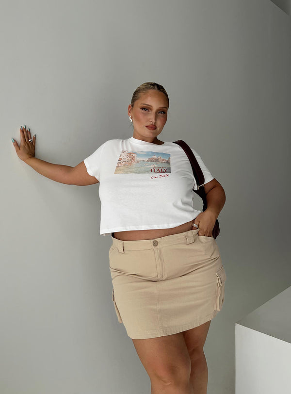 Italy Love Tee Fildişi Eğrisi