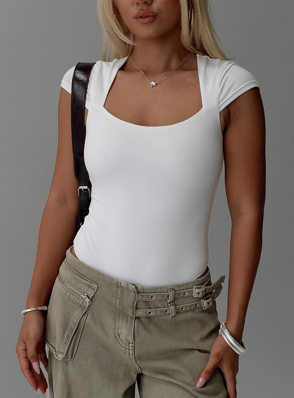 Sonsuza Kadar İstiyorum Bodysuit Beyaz