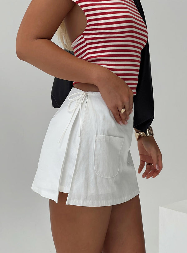 Gigi Wrap Etek Beyaz Petite