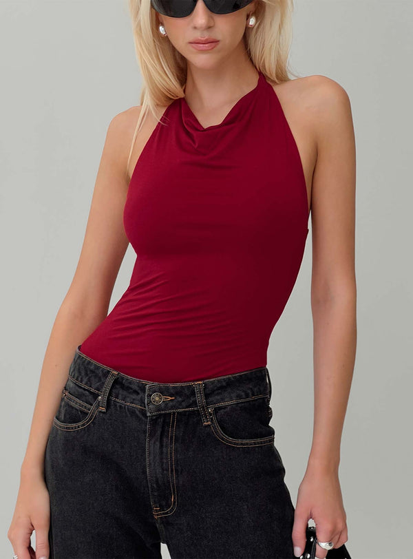 Sahtekar Bodysuit Kiraz Kırmızısı
