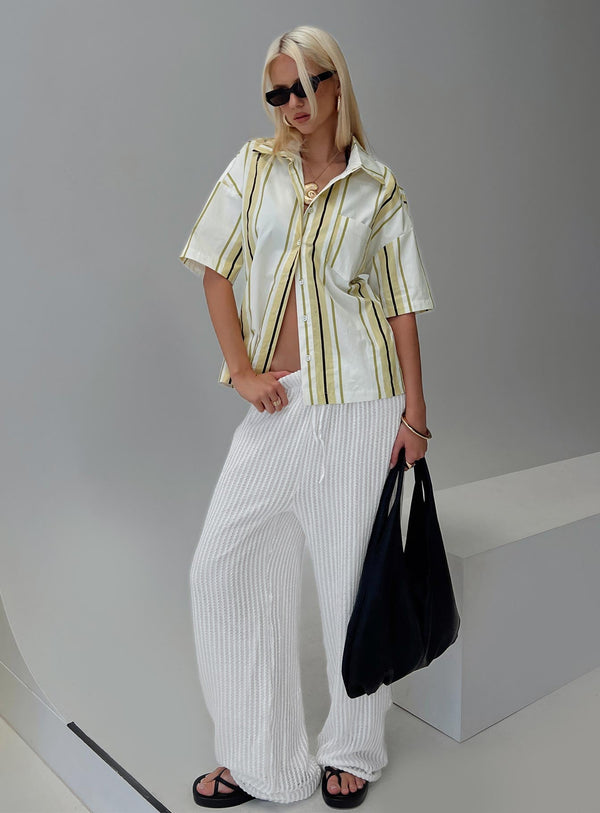 Grove Mesh Pantolon Beyaz