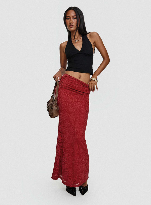 Silene Maxi Etek Kırmızı