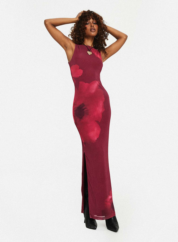 Rudy Maxi Elbise Bordo