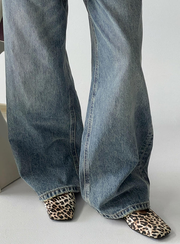 Therapy Gabbi Flats Leopar Saten