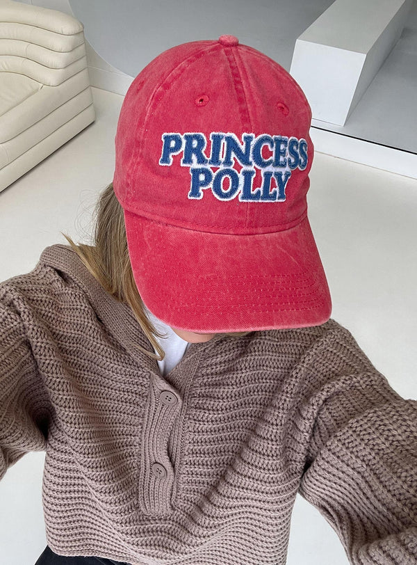 Prenses Polly Baba Şapkası Kırmızı