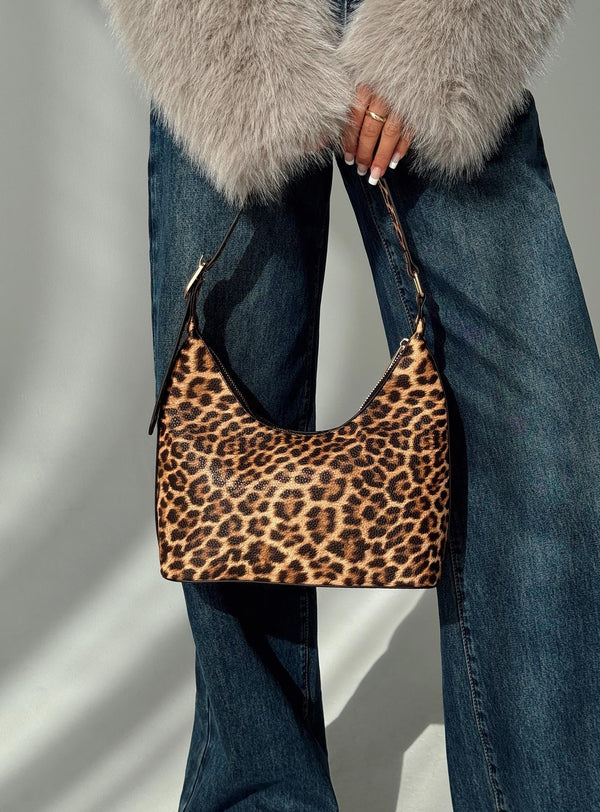 Glazier Omuz Çantası Leopar