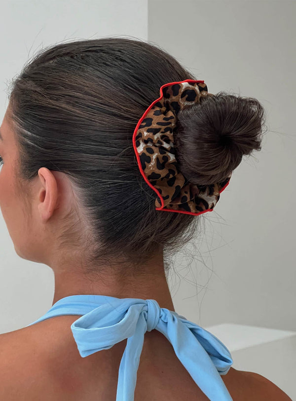 Wild Promise Scrunchie Leopar / Kırmızı