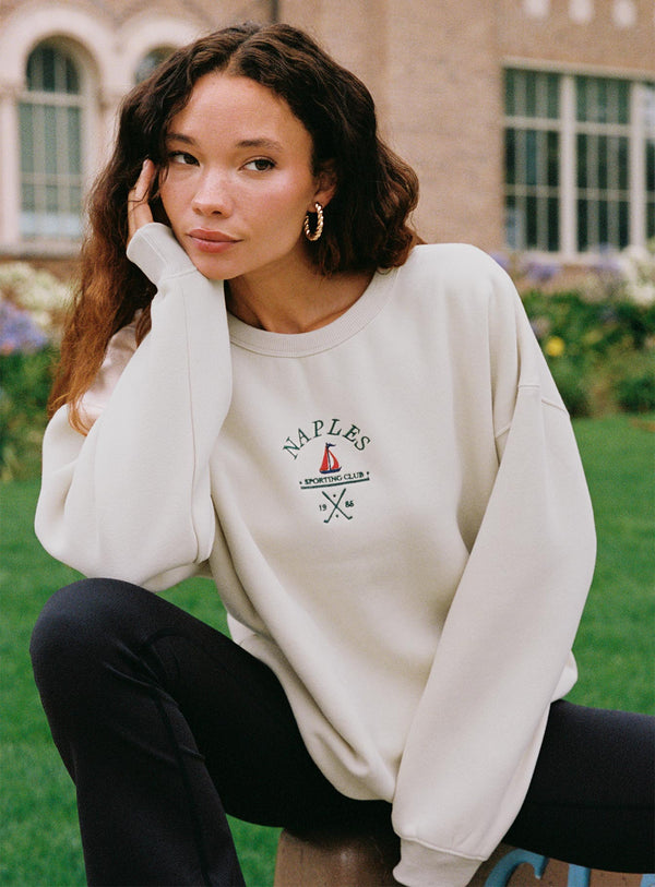 Dream Fleece Klasik Yuvarlak Yaka Kazak Bej