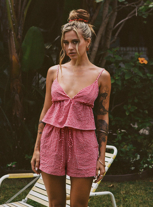 Lille Set Kırmızı Gingham