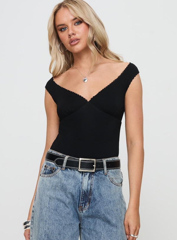 Faure Bodysuit Siyah