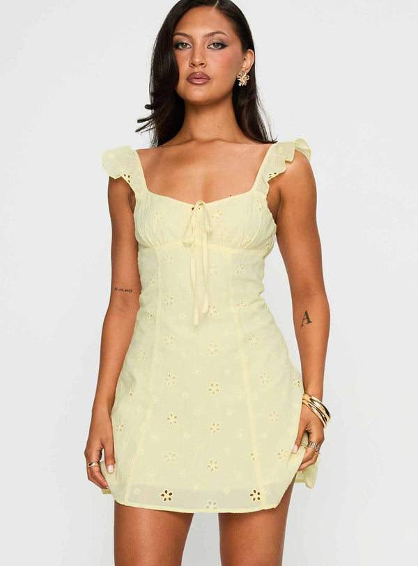 Sunbather Mini Elbise Sarı